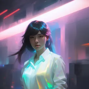 Clubbing Fashion: A Sexy and Attractive Lady in a Lab Coat