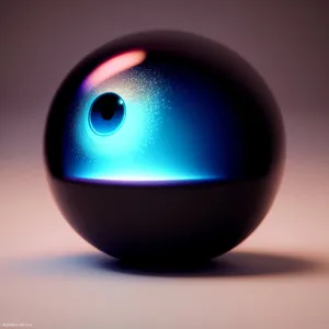 Shiny Glass Sphere with 3D Design