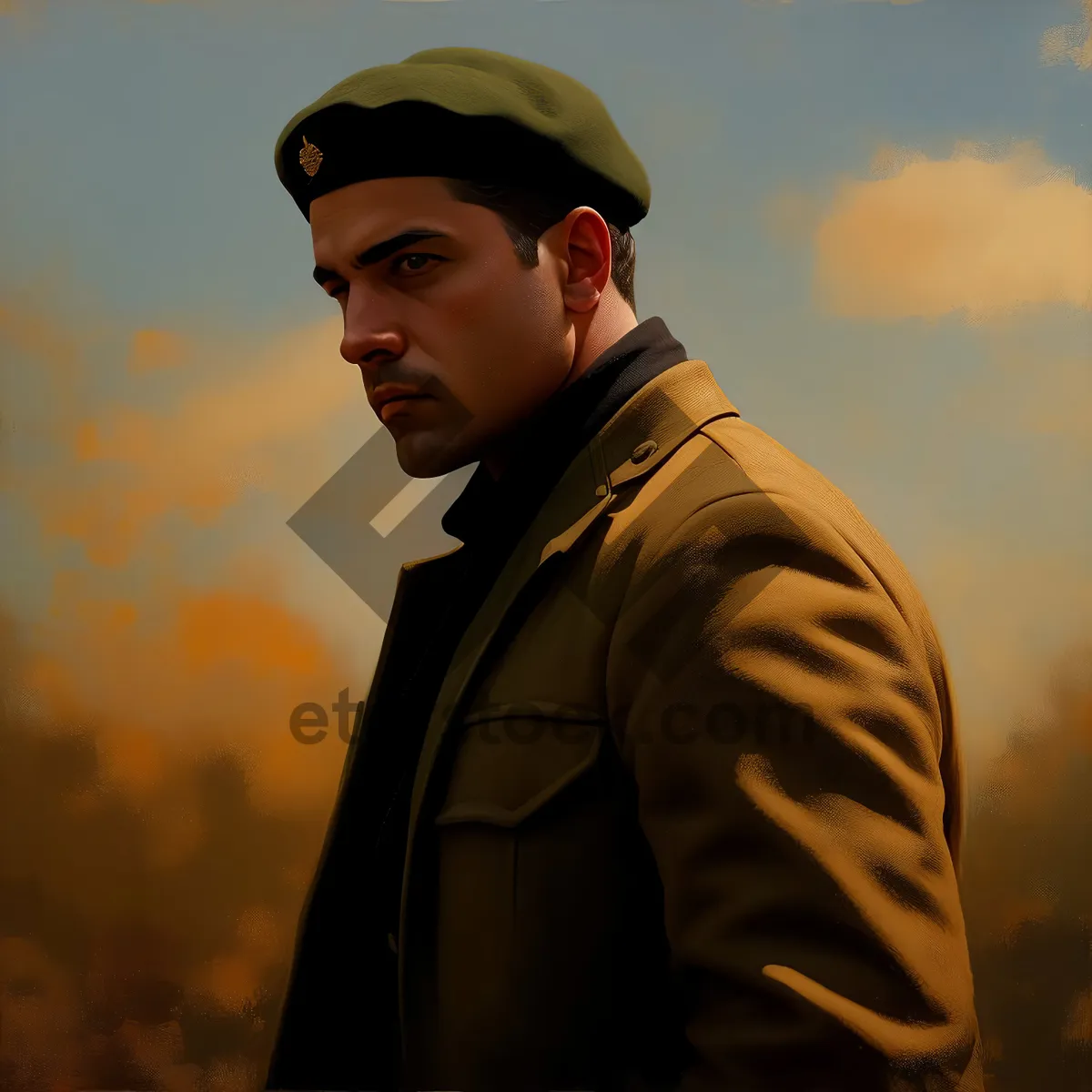 Picture of Smiling Businessman in Professional Suit