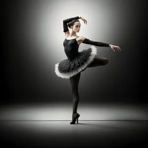 Elegant Ballet Performer in Captivating Silhouette.