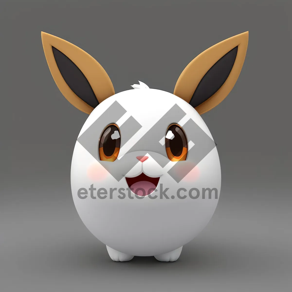 Picture of Cute Bunny Rabbit Piggy Bank Cartoon Character
