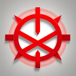 3D star symbol with heraldic design