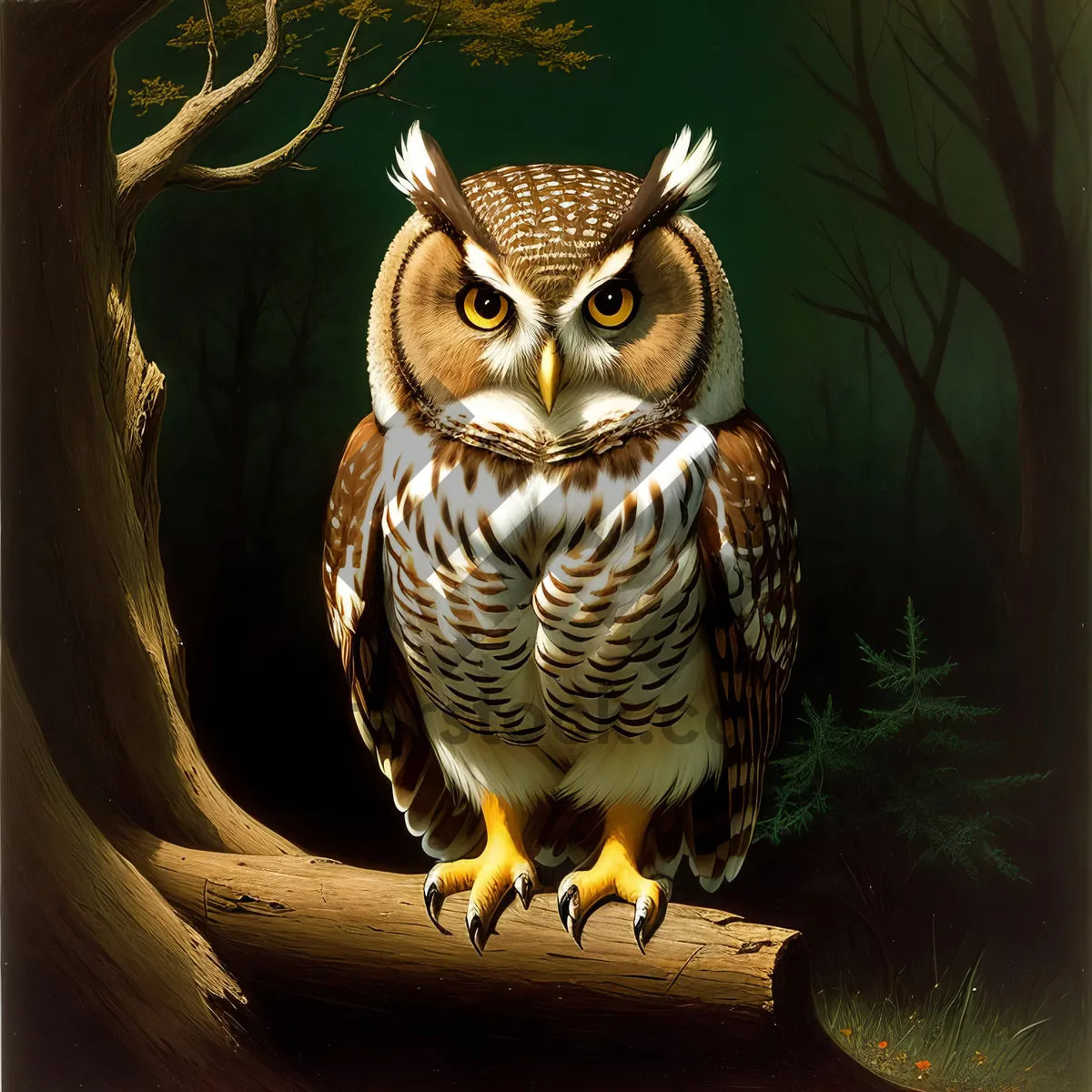 Picture of Masked Owl with Piercing Gaze