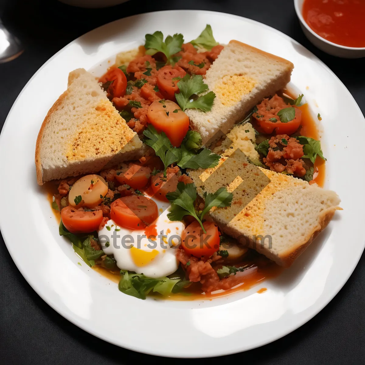Picture of Delicious Gourmet Chicken Salad with Veggies and Cheese