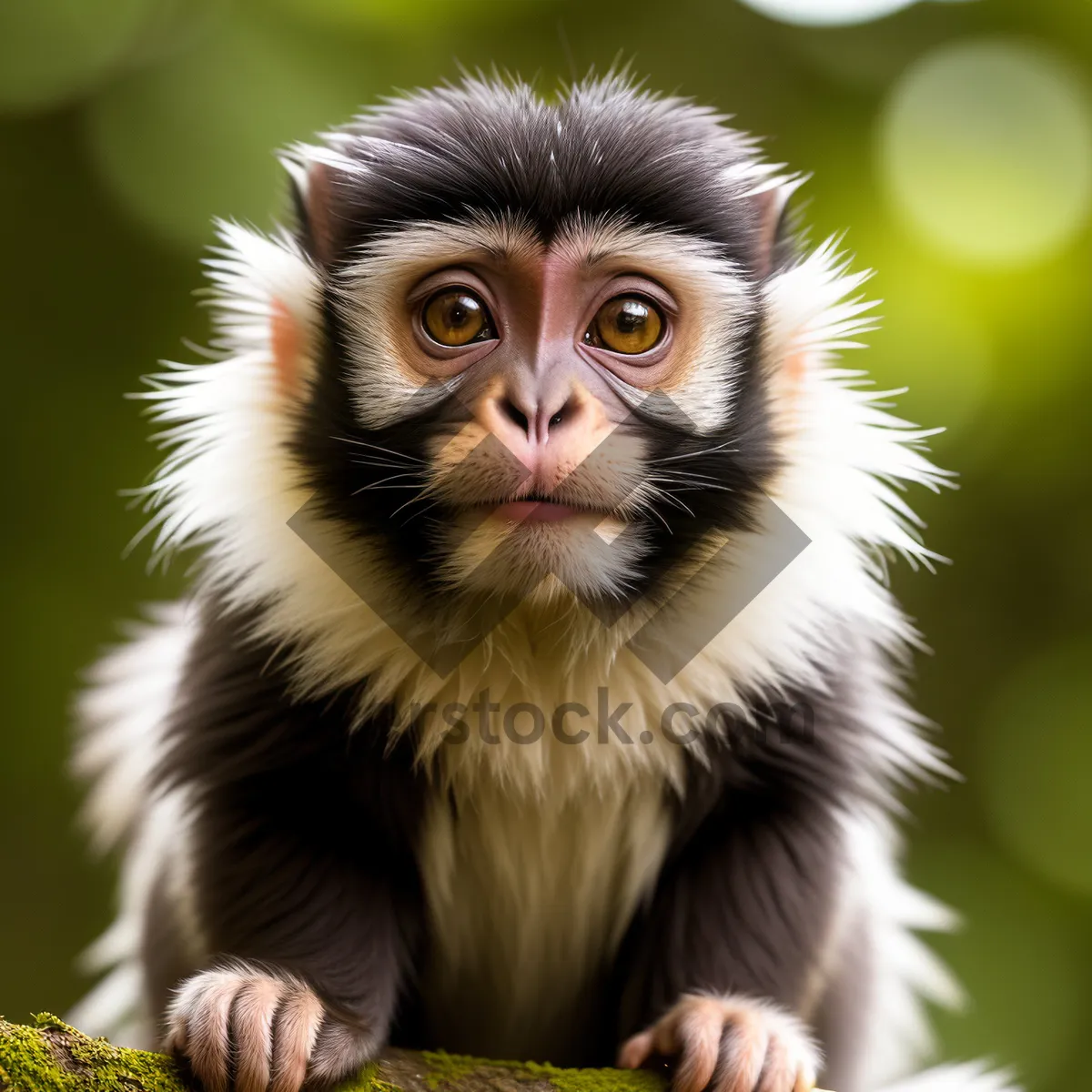 Picture of Adorable Wild Baby Monkey in Jungle