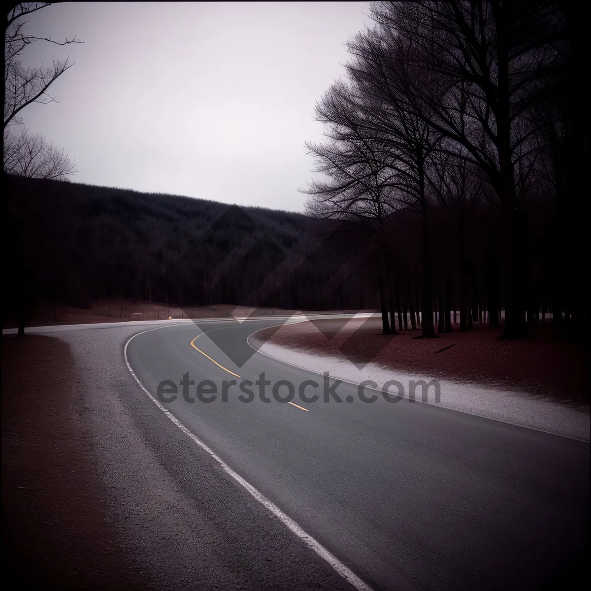 Picture of Scenic Highway: Fast-paced Drive Through Mountain Landscape