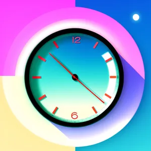 Glossy Black Analog Clock Icon