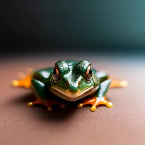 Vibrant Eyed Tree Frog close-up in the Wild