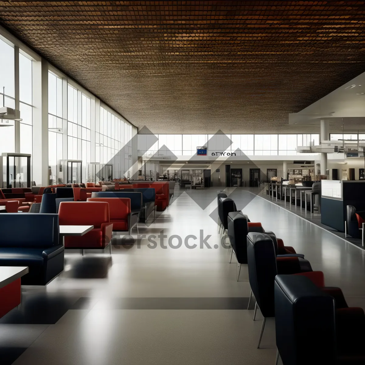 Picture of Modern Classroom Interior with Empty Tables and Chairs