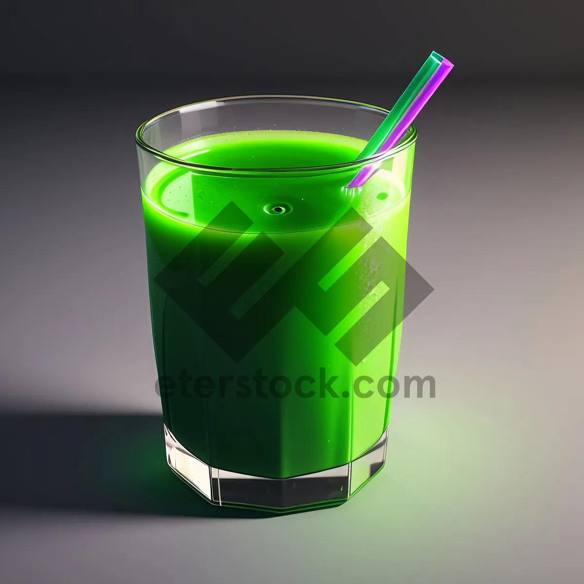 Picture of Refreshing Fruit Juice in Transparent Glass Mug