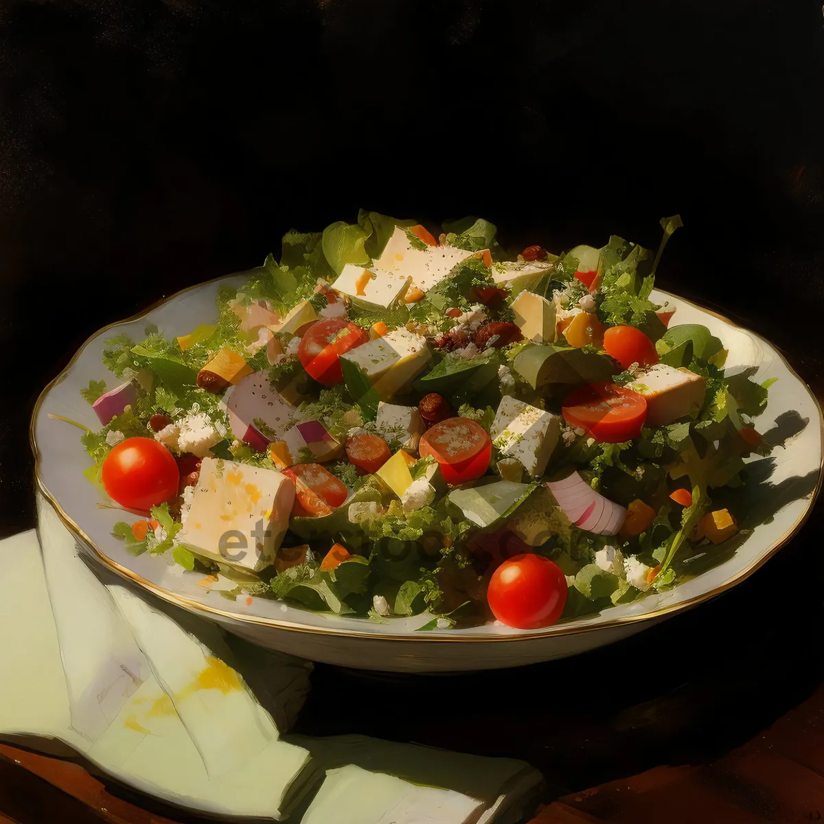 Picture of Fresh and Delicious Gourmet Salad Plate