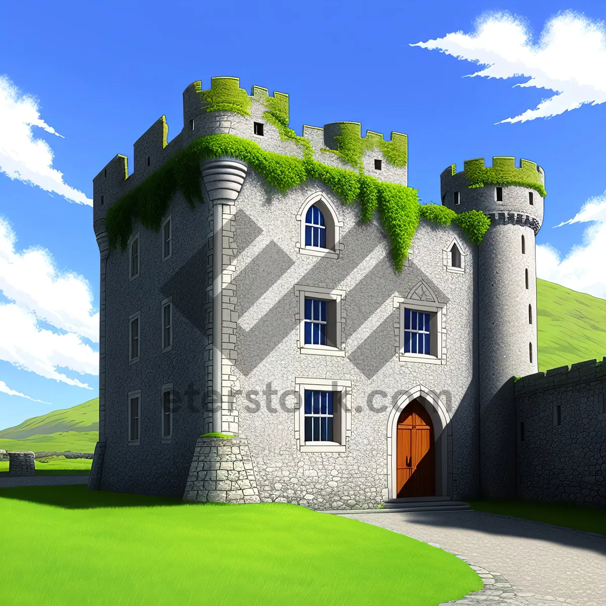 Picture of Ancient Medieval Fortress - Towering Stone Castle