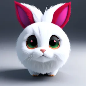 Cute Easter Bunny with Floppy Ears