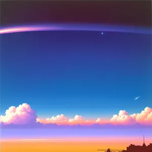 Vibrant Sunset Over Colorful Clouds