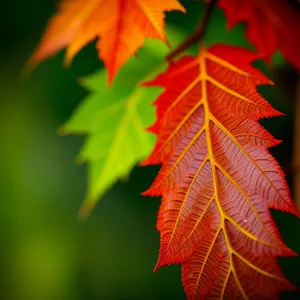 Autumn Maple Leaves in Vibrant Shades