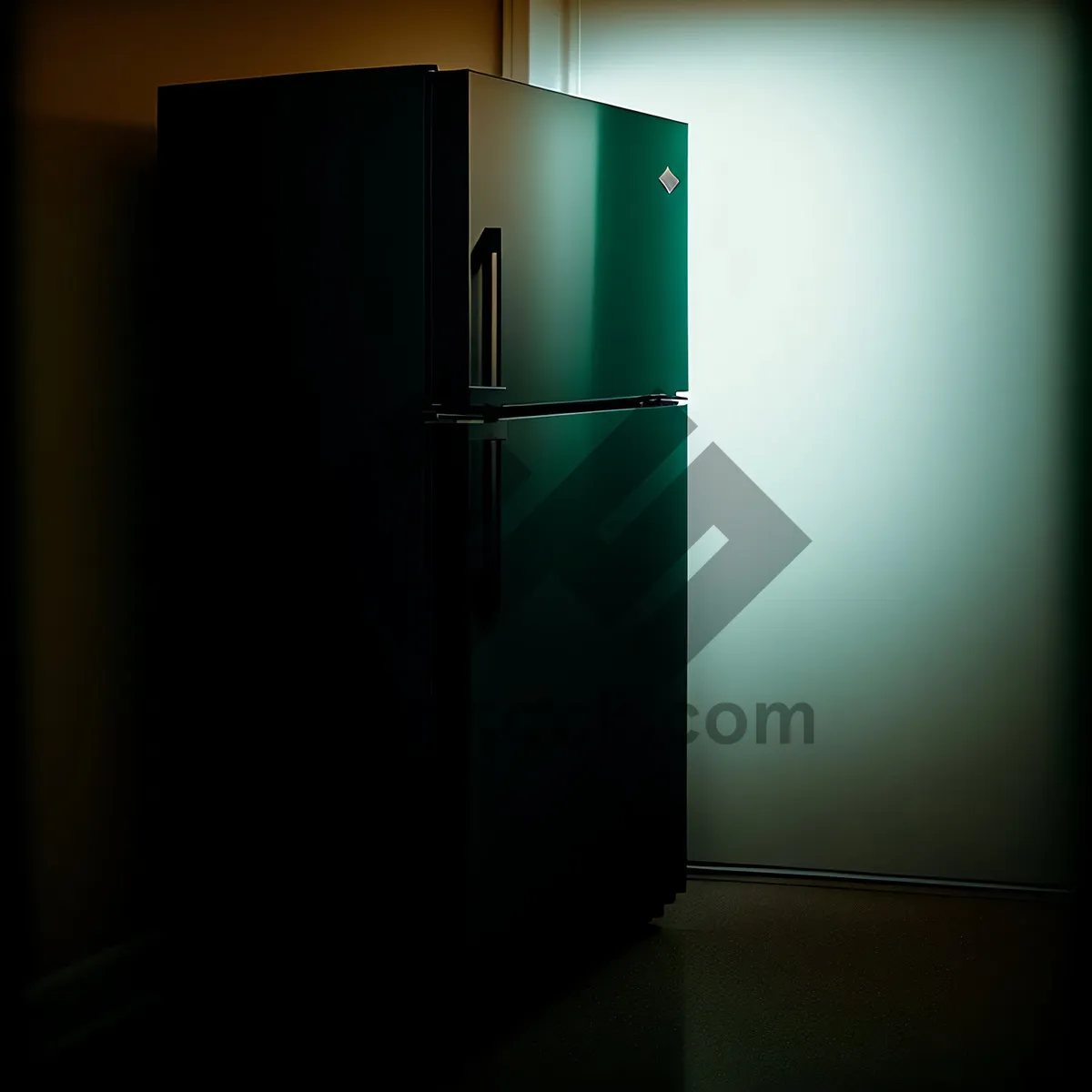 Picture of Modern White Refrigerator with Open Door: 3D Home Appliance