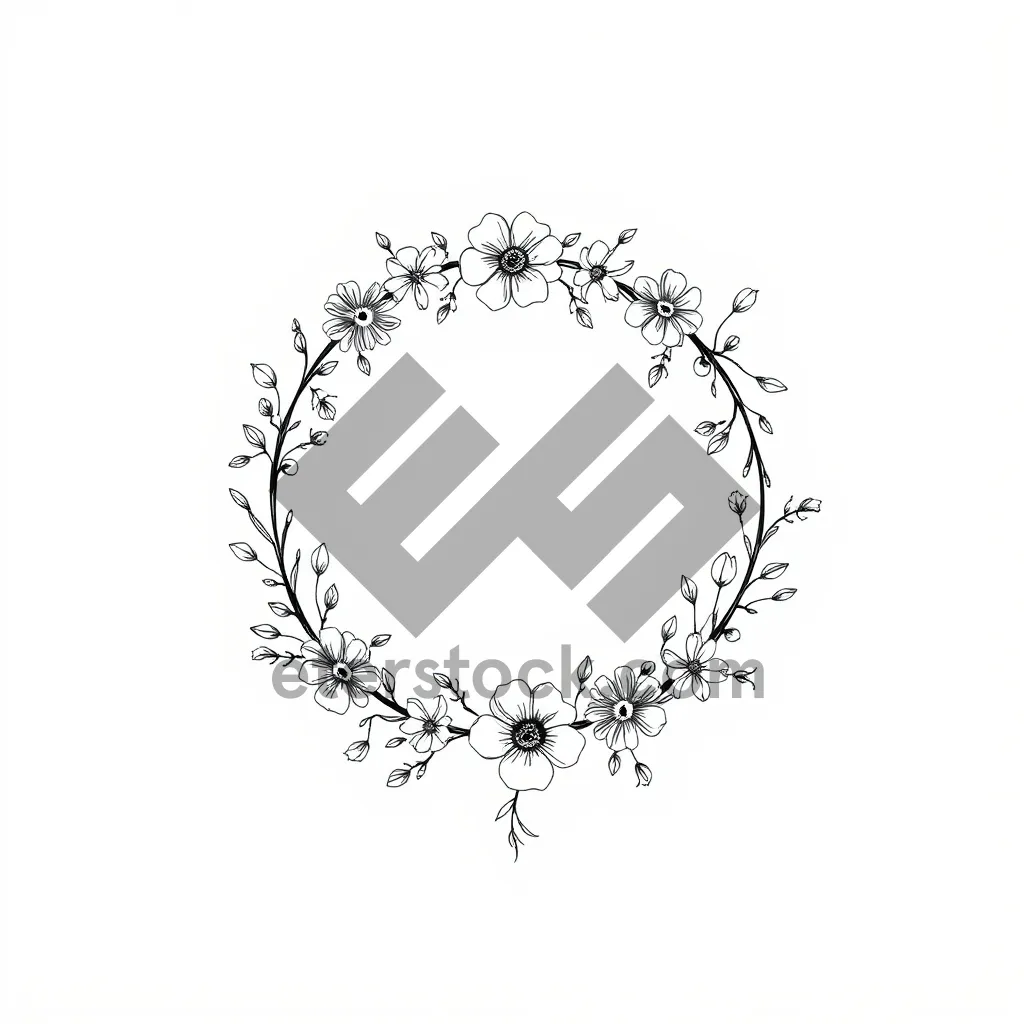 Picture of Floral pattern with ornate design and decorative elements.