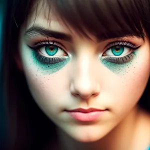 Stunning brunette model with captivating eyes and flawless makeup