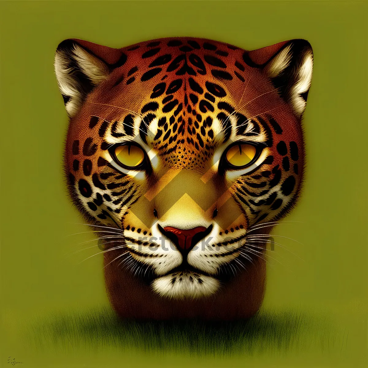 Picture of Striped Hunter's Fierce Wildlife Portrait