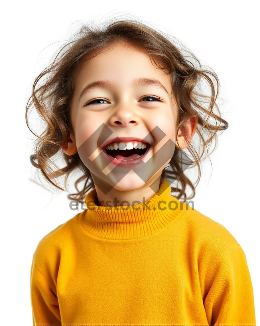 Picture of Fashion model with attractive smile in studio portrait.