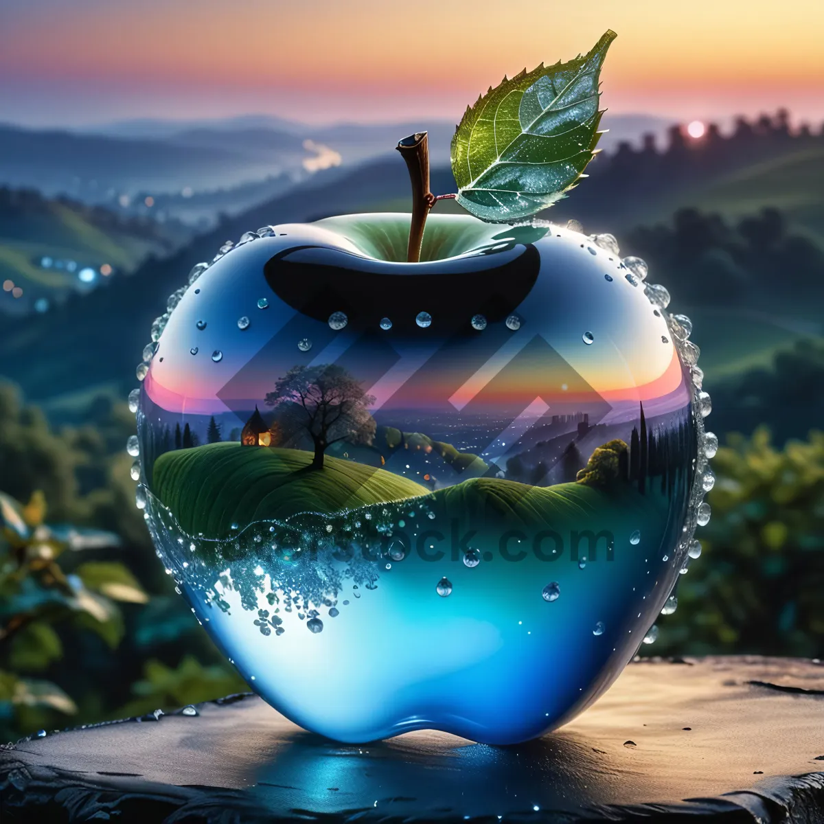 Picture of Glass sphere container holding healthy globe