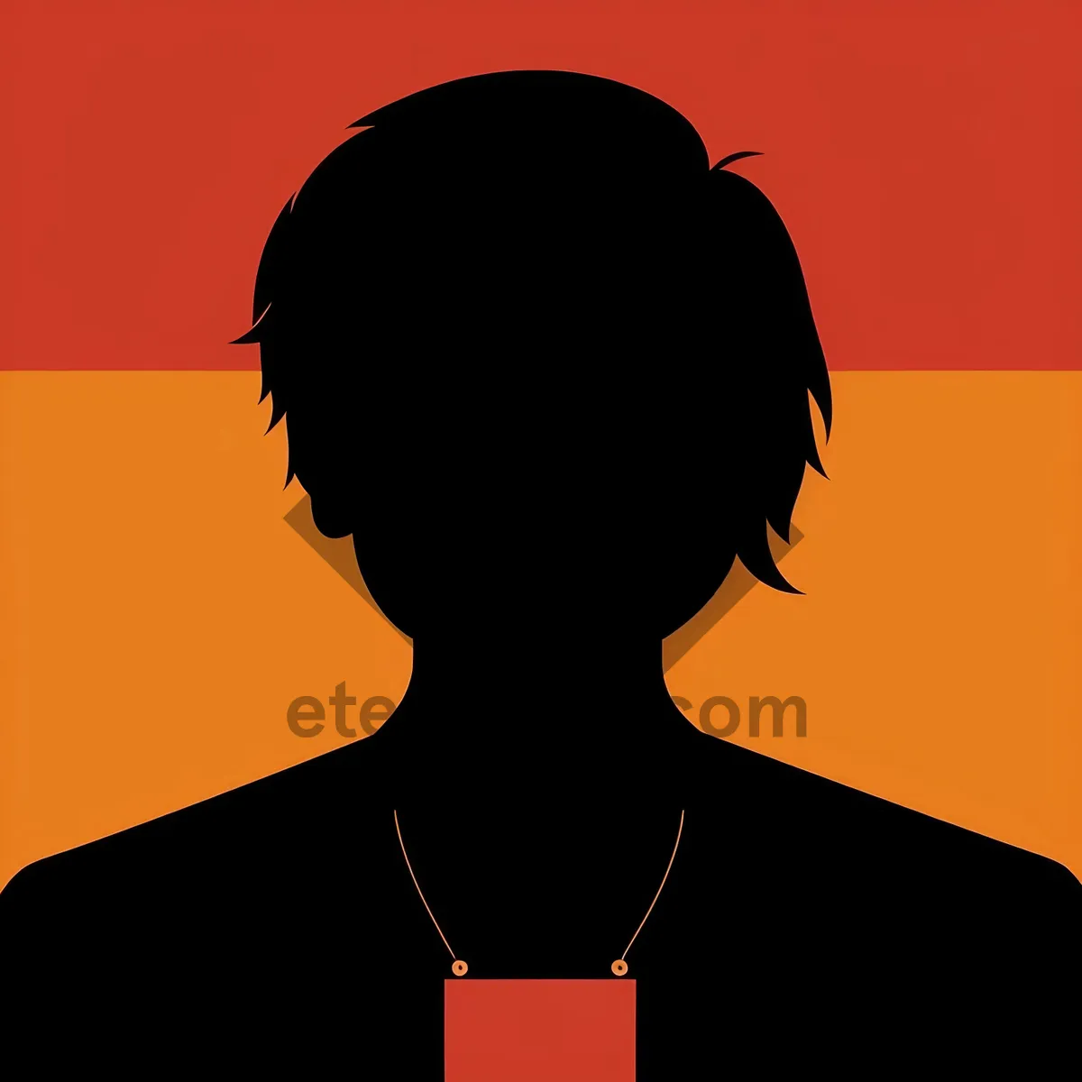 Picture of Silhouette of Cartoon Man with Black Nose - Artful Person