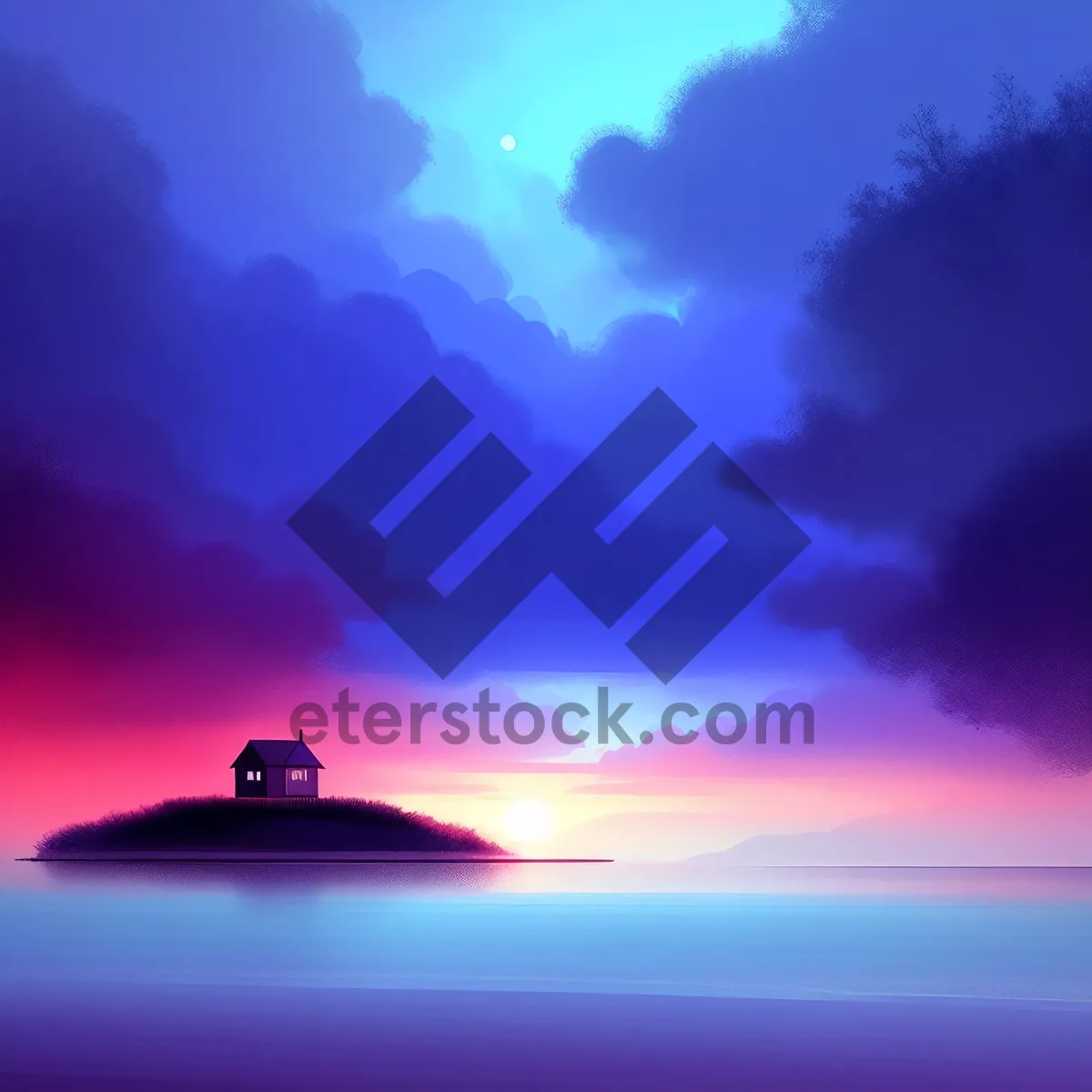 Picture of Radiant Sunset over the Serene Ocean