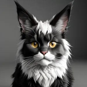 Playful Tabby Kitten with Fluffy Gray Fur
