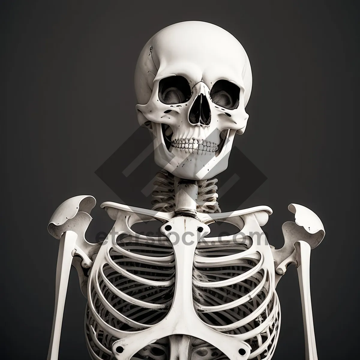 Picture of Terrifying Skeletal 3D Sculpture of Male Figure