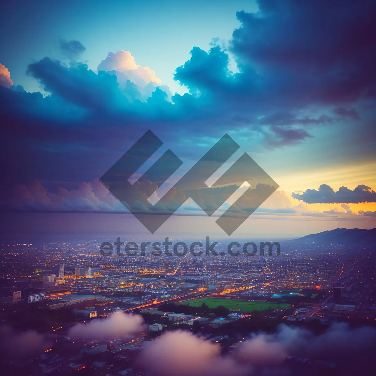 Picture of Colorful Sunset Over the Water