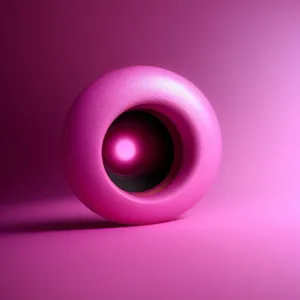 Shiny Glass Button with Modern Graphic Design