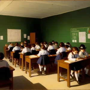 Modern Classroom with Teacher and Students