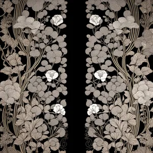 Vintage-inspired floral damask pattern for elegant decor.