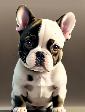 Adorable Wrinkle-faced Bulldog Puppy - Purebred Canine Cutie