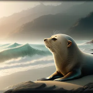 Arctic Seal Splash in Polar Waters