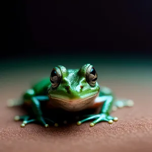 Vibrant-eyed Tree Frog in Wilderness