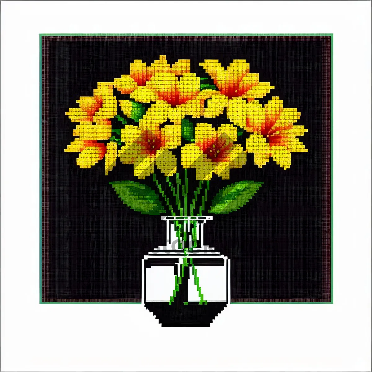 Picture of Blooming Floral Bouquet in Vase Decoration