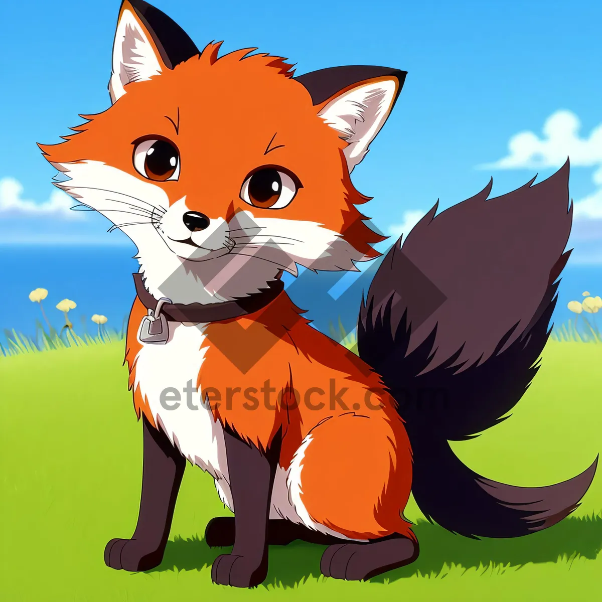 Picture of Cheerful Cartoon Animal Drawing for Children's Fun