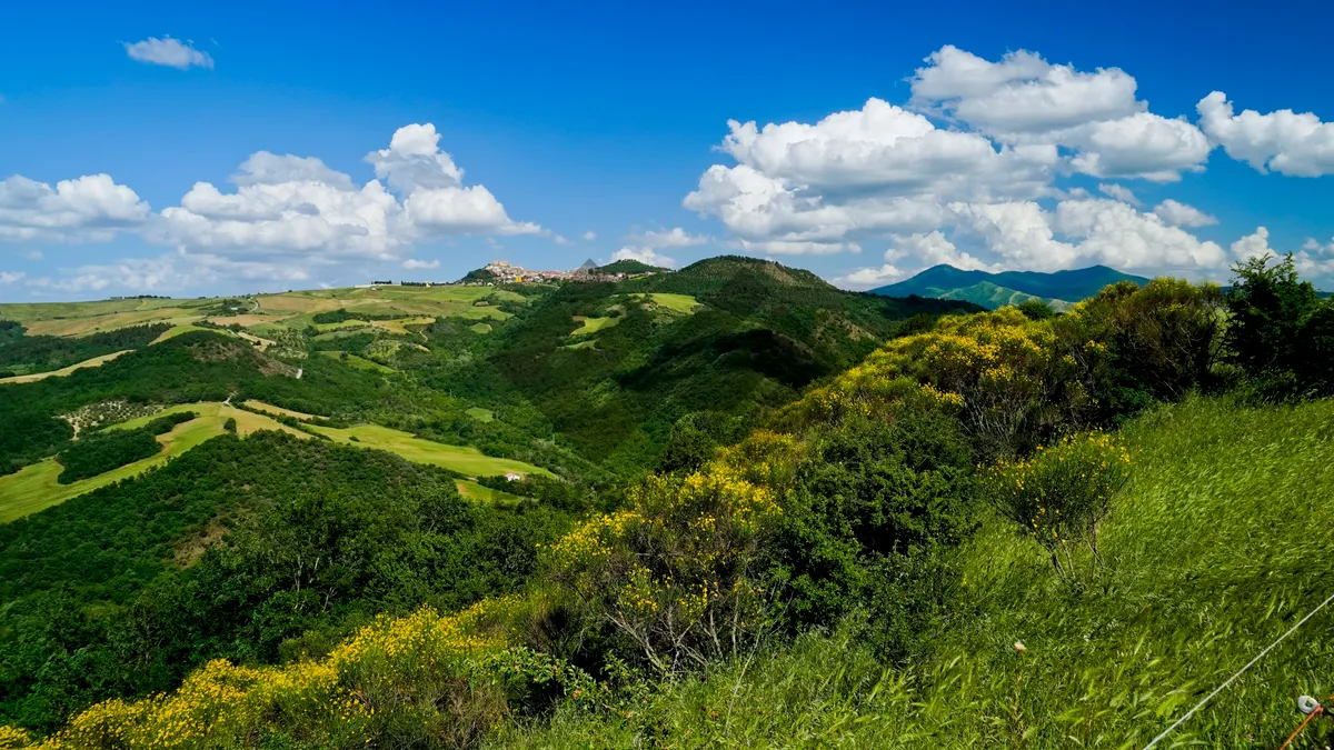 Picture of Mountain Valley Summer Landscape Travel Sky