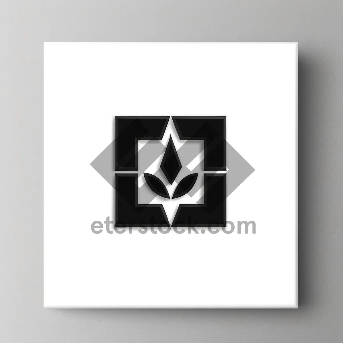 Picture of Empty Heraldic Paper Icon in 3D Frame