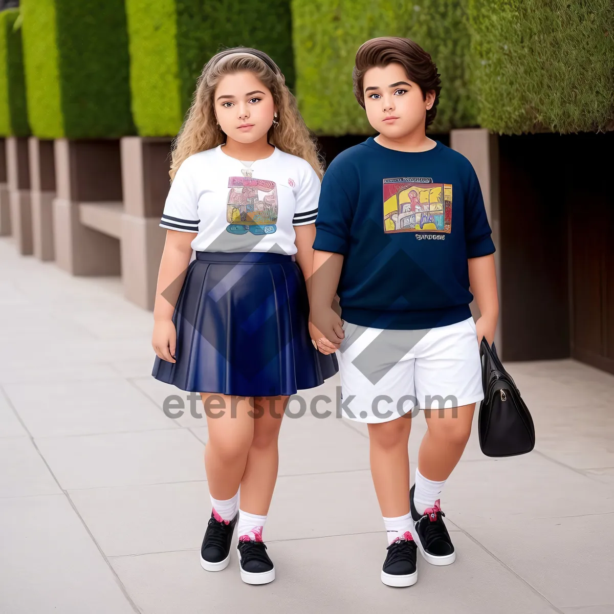 Picture of Happy children running in the park