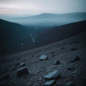 Majestic Mountain Range Under Golden Skies