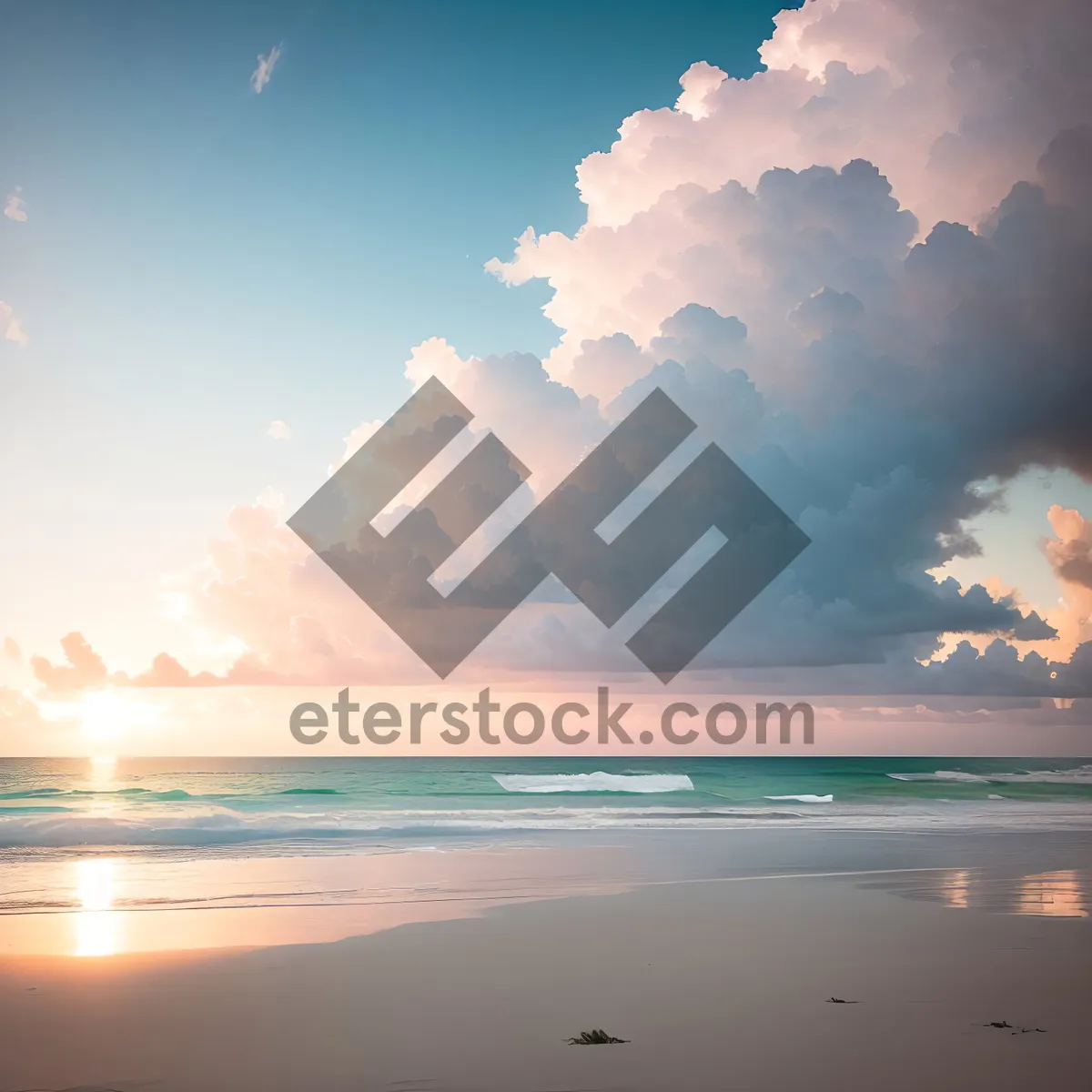 Picture of Sunset Over Ocean's Serene Horizon
