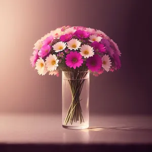 Pink Floral Gem Bouquet in Vase
