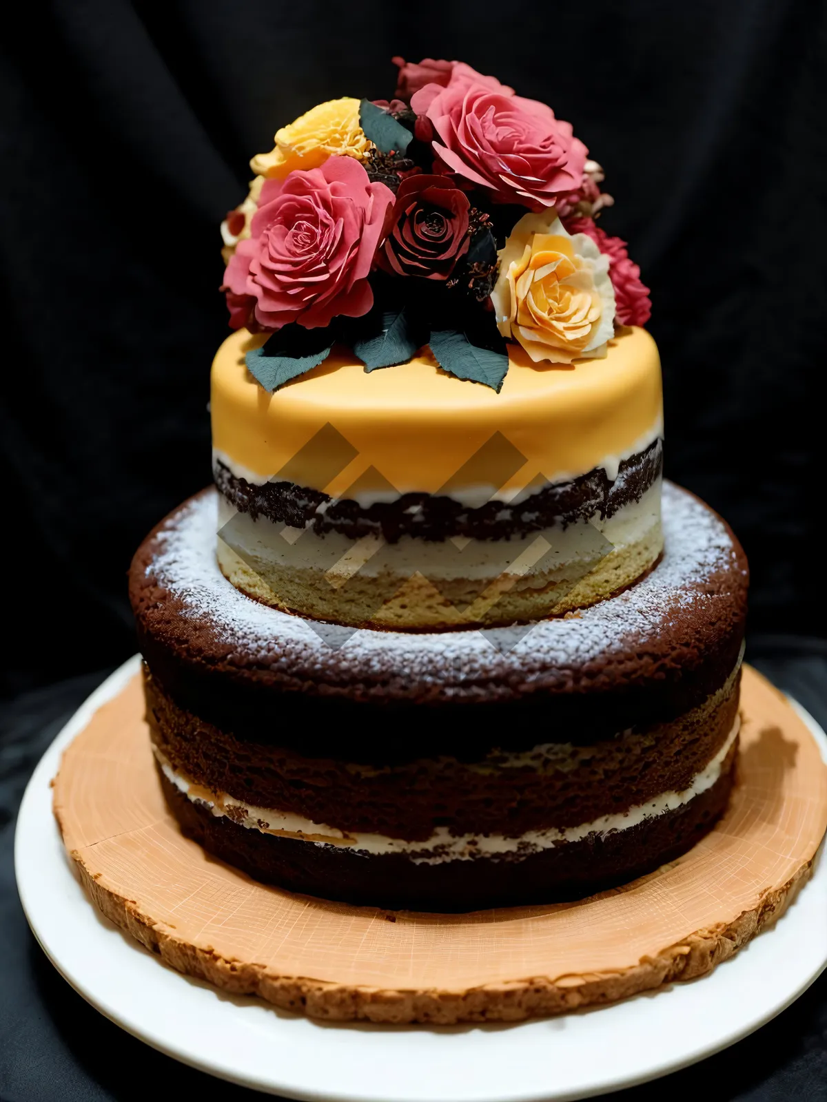 Picture of Delicious Fruit Cream Cake: A Gourmet Pastry Indulgence