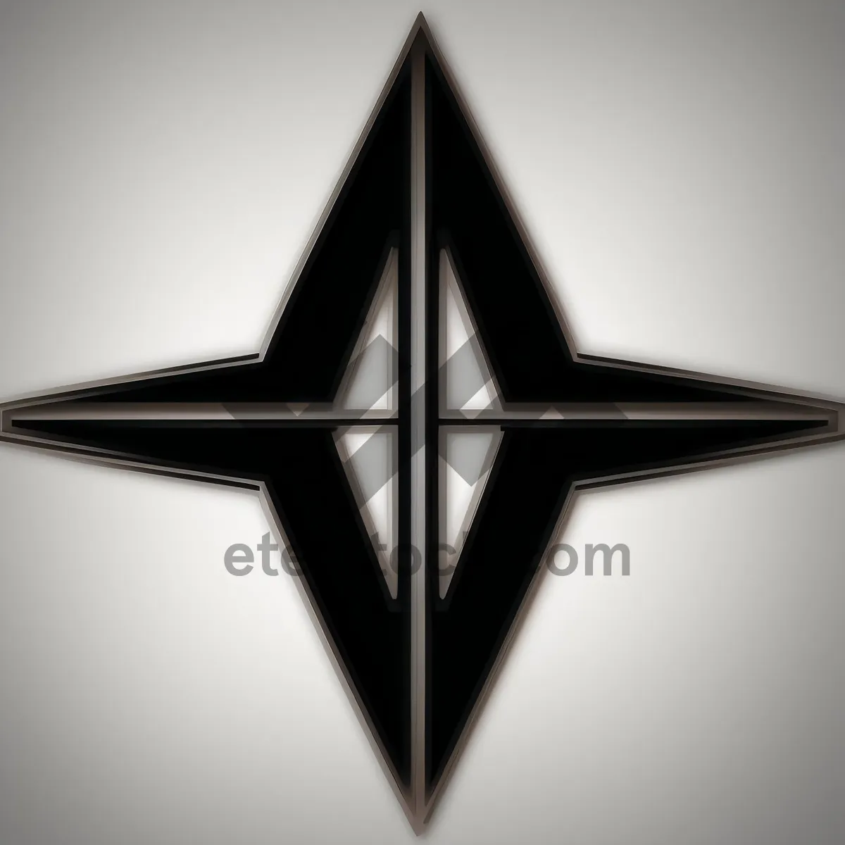 Picture of 3D Glass Gem Star Symbol Design