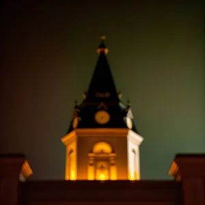 Gilded Orthodox Cathedral Tower in Historic City