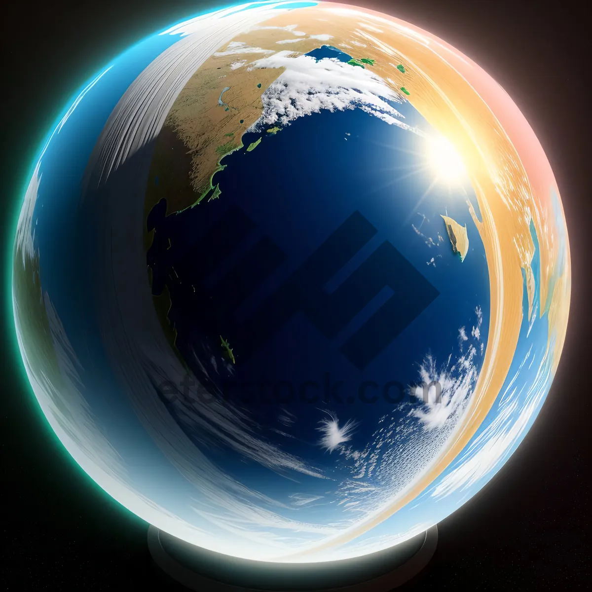 Picture of Fantasy Planet in Glass Sphere
