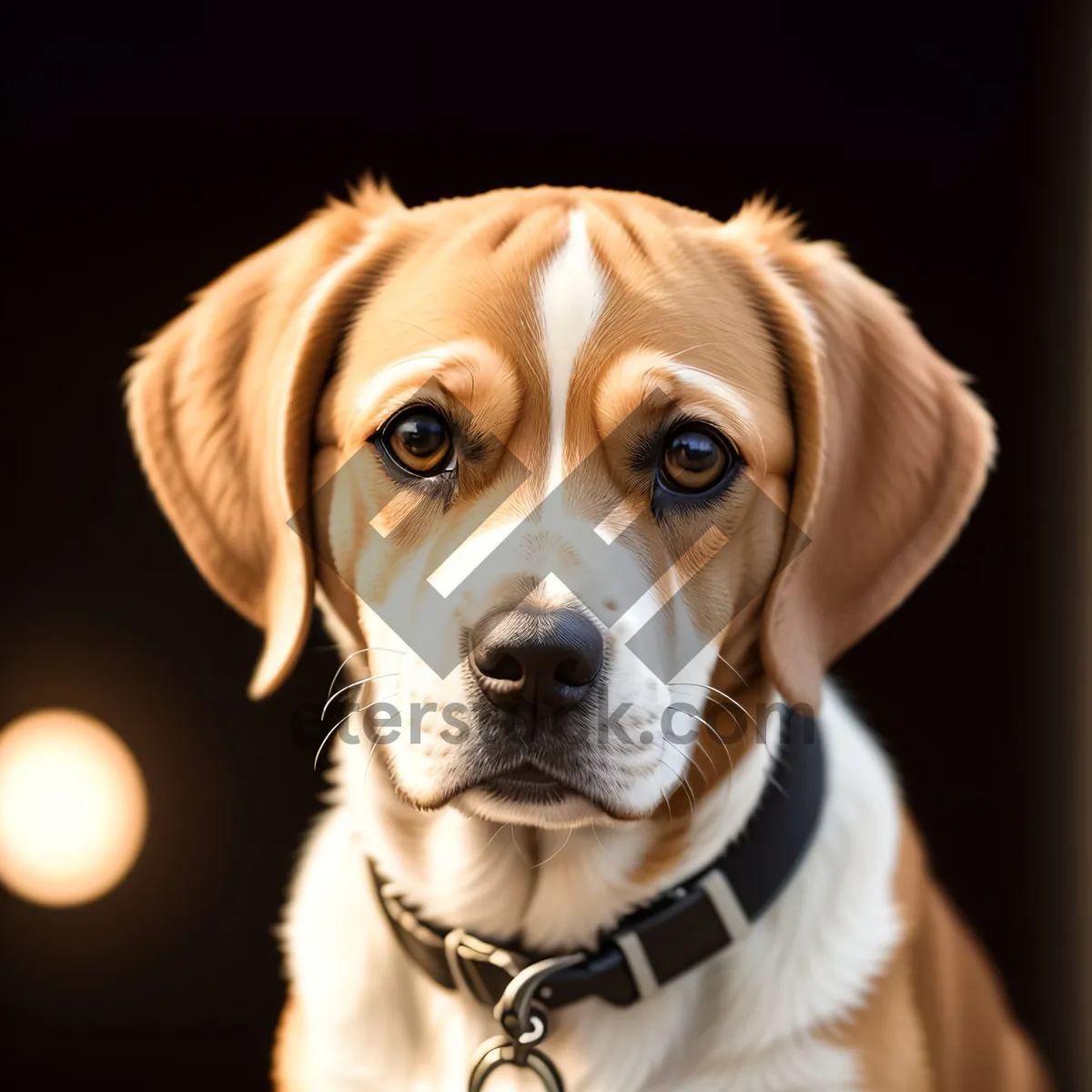 Picture of Purebred Beagle Puppy with a Cute Collar