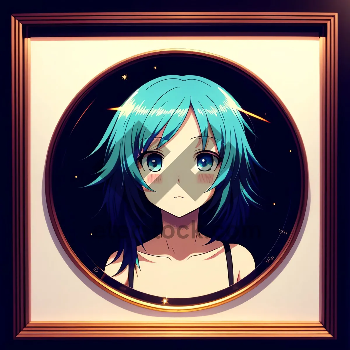 Picture of Colorful Cartoon Person on Artistic Background